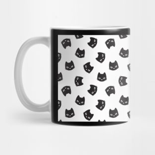 Pattern black cute cats lover Mug